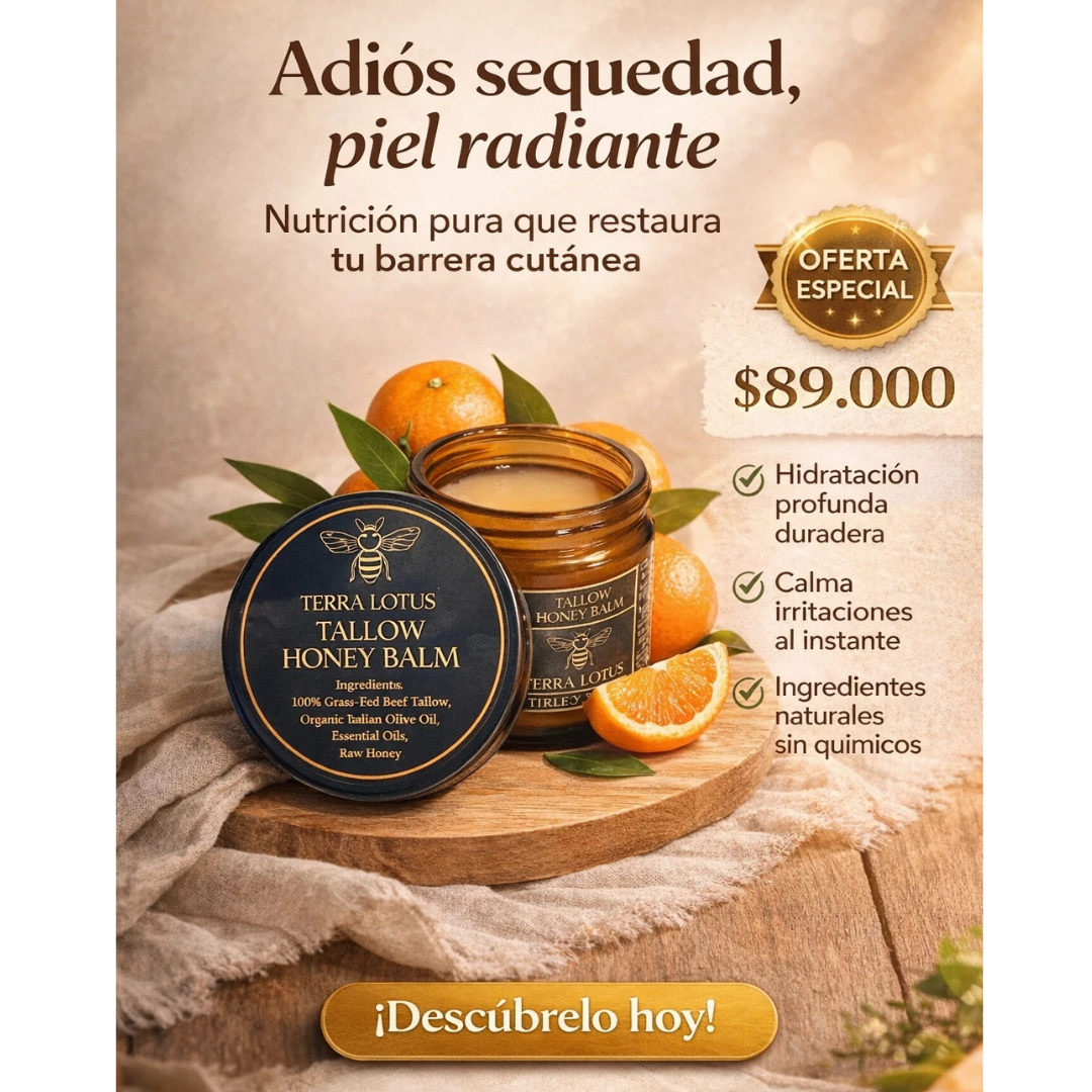 Bálsamo Natural de Sebo y Miel – Hidratación Profunda que Tu Piel Sí Siente