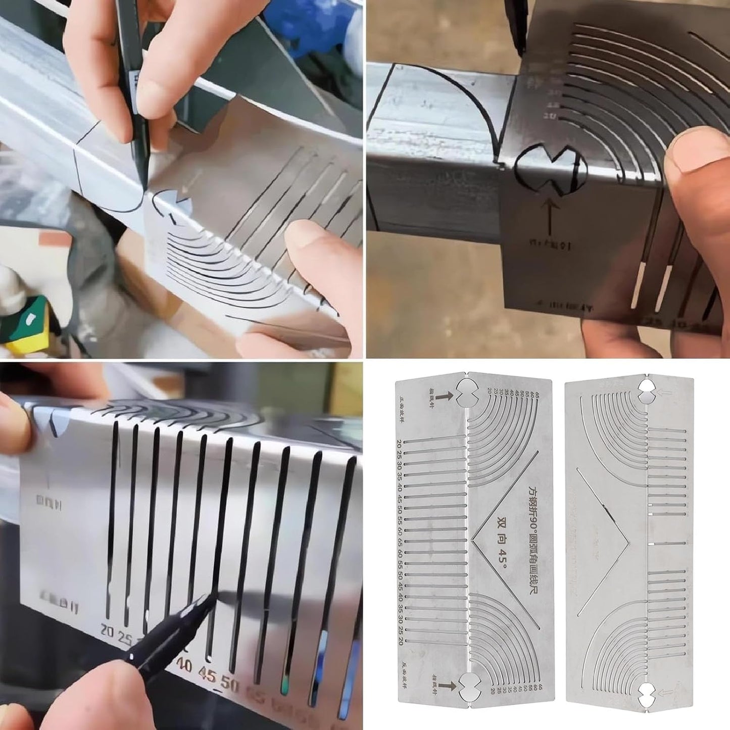 Herramienta Multifuncional para Curvar Tubos Cuadrados y planos de forma PRECISA