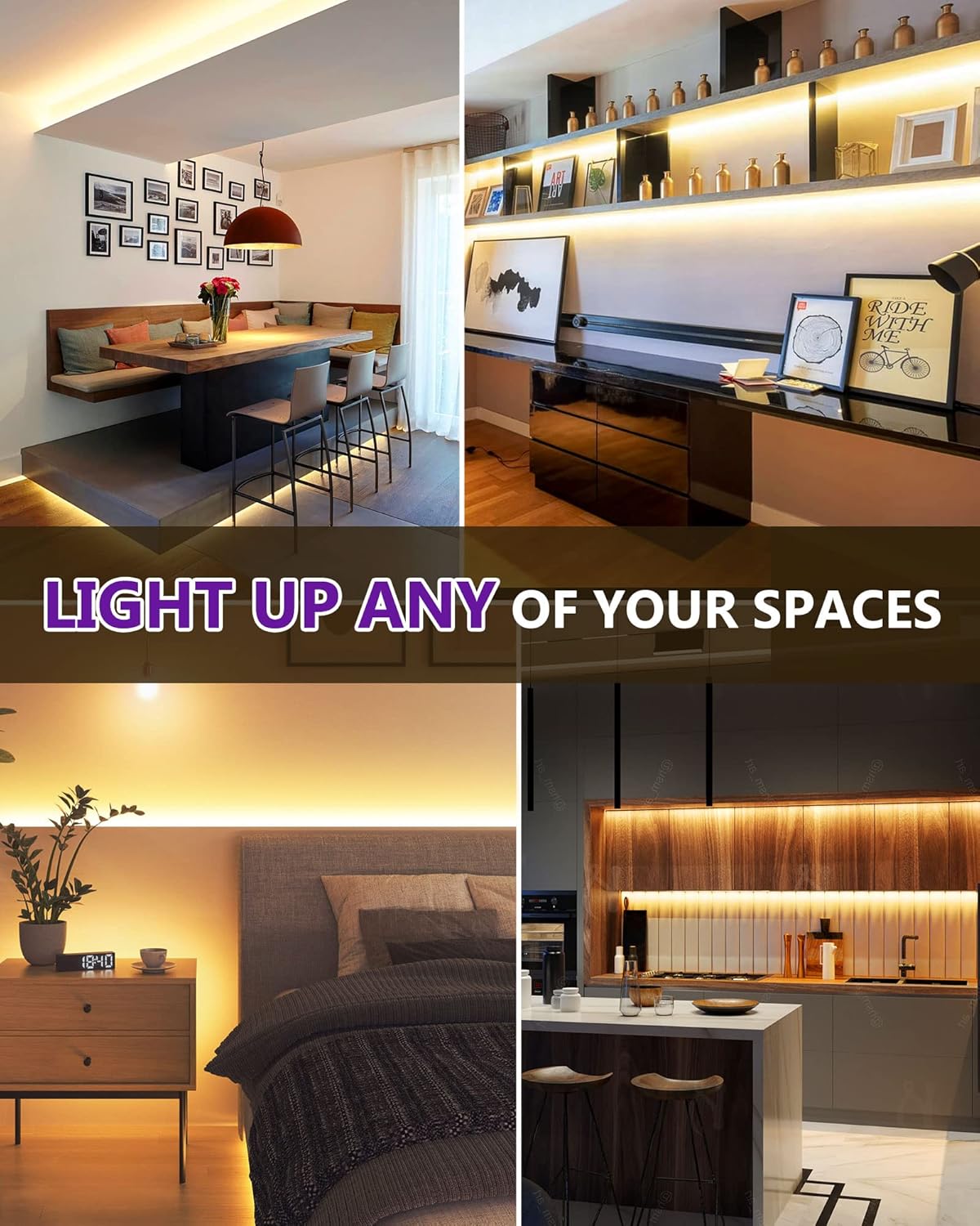 Cinta LED con sensor de movimiento: Tecnología de última generación, ofrece una luz ultrabrillante, suave y uniforme.