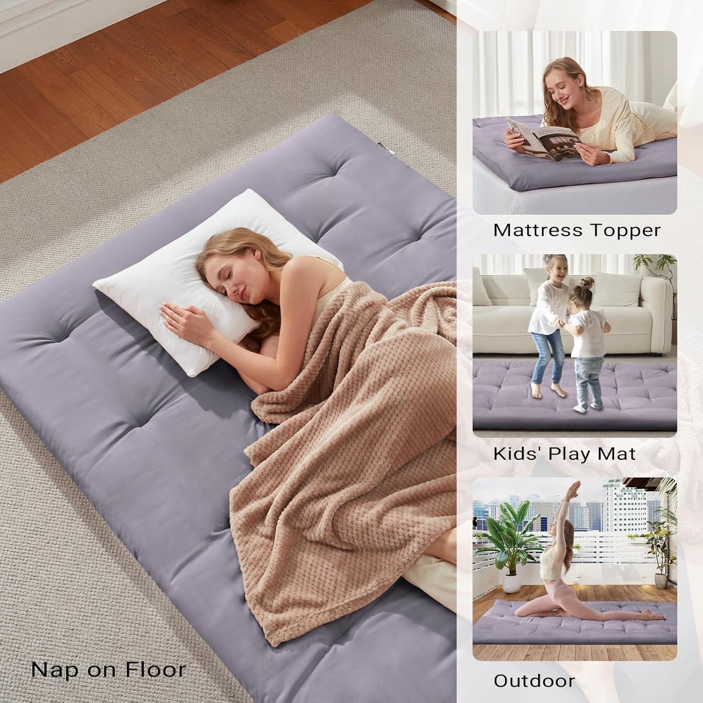 Ligero, plegable y suave: cómodo como un sofá cama, pero sin desorden, colchoneta plegable:
