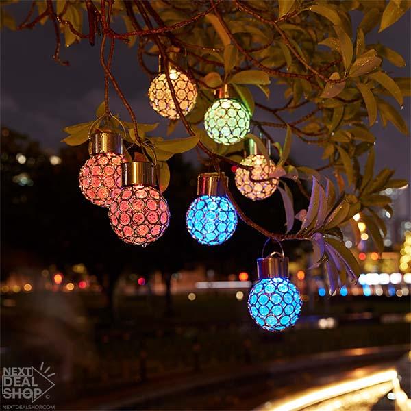 Bola de Cristal con luz solar que Ilumina tus Noches con 7 Colores ¡Sin Cables!