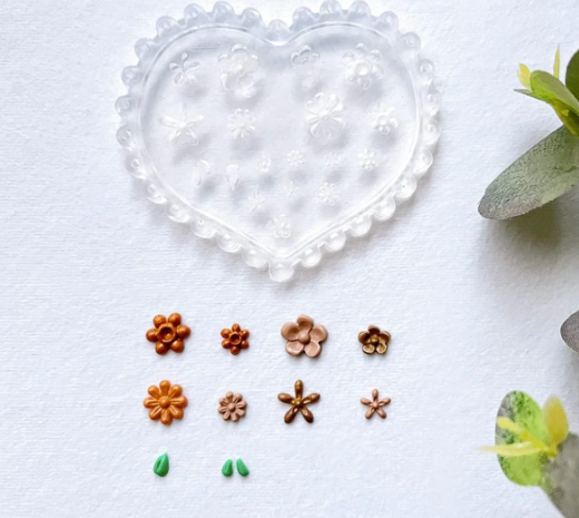 Kit moldes mini flores x4