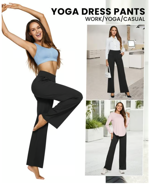¡Oferta de verano 2 x1! Pantalones de yoga informales de cintura alta y holgados.