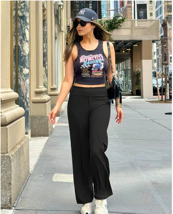 ¡Oferta de verano 2 x1! Pantalones de yoga informales de cintura alta y holgados.
