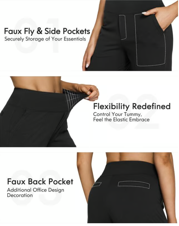 ¡Oferta de verano 2 x1! Pantalones de yoga informales de cintura alta y holgados.
