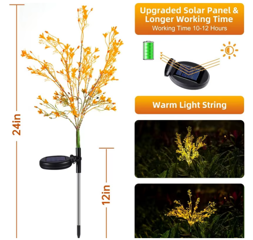 Ilumina tus noches en el jardín con la belleza de la luz dorada solar SET X 3