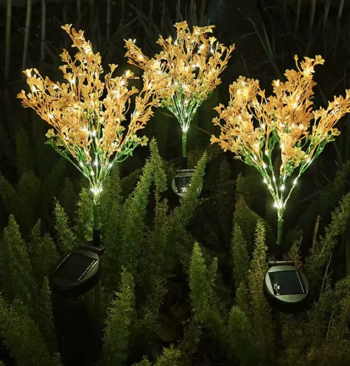 Ilumina tus noches en el jardín con la belleza de la luz dorada solar SET X 3