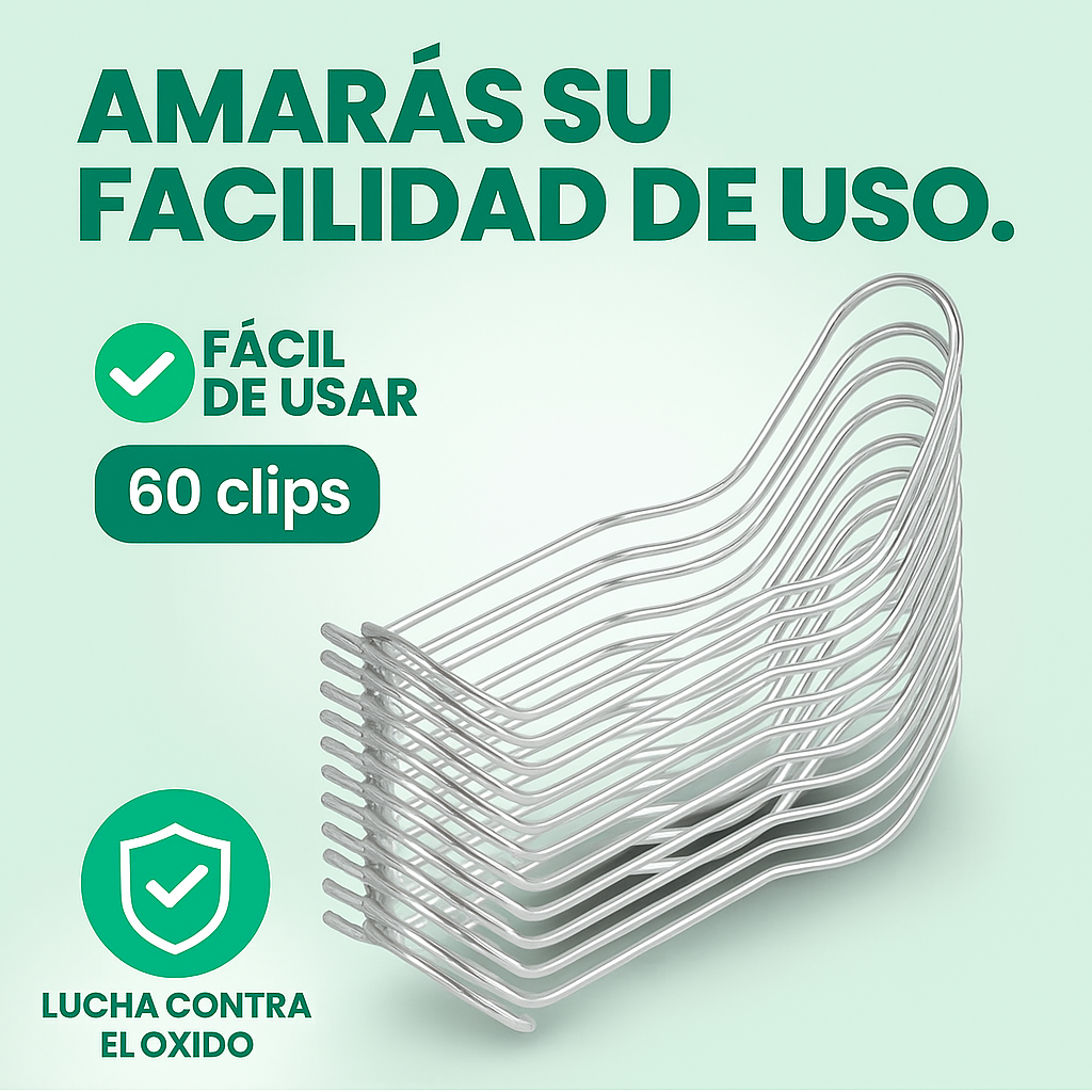 ¡Adiós plantas caídas! Sujeta, protege y maximiza tu cosecha: EcoClip PRO® x 60 unds
