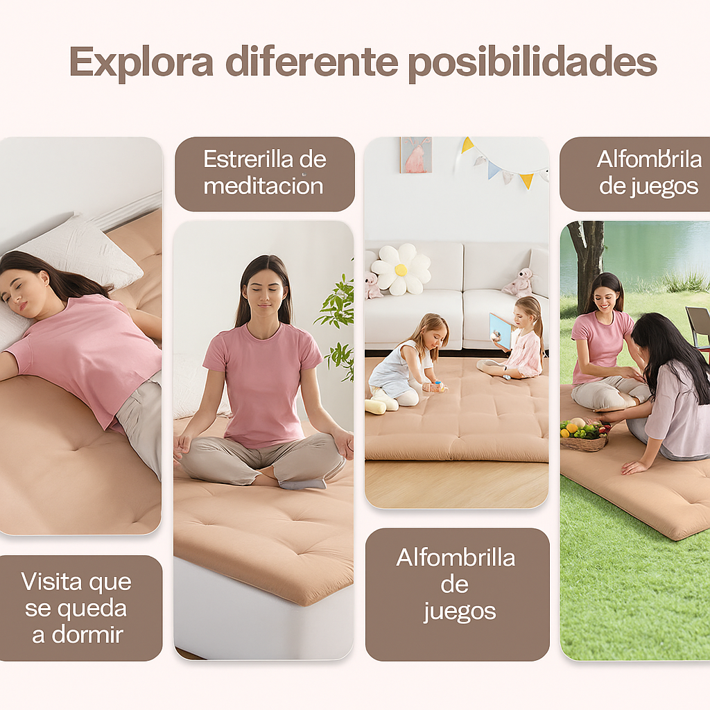 Ligero, plegable y suave: cómodo como un sofá cama, pero sin desorden, colchoneta plegable: