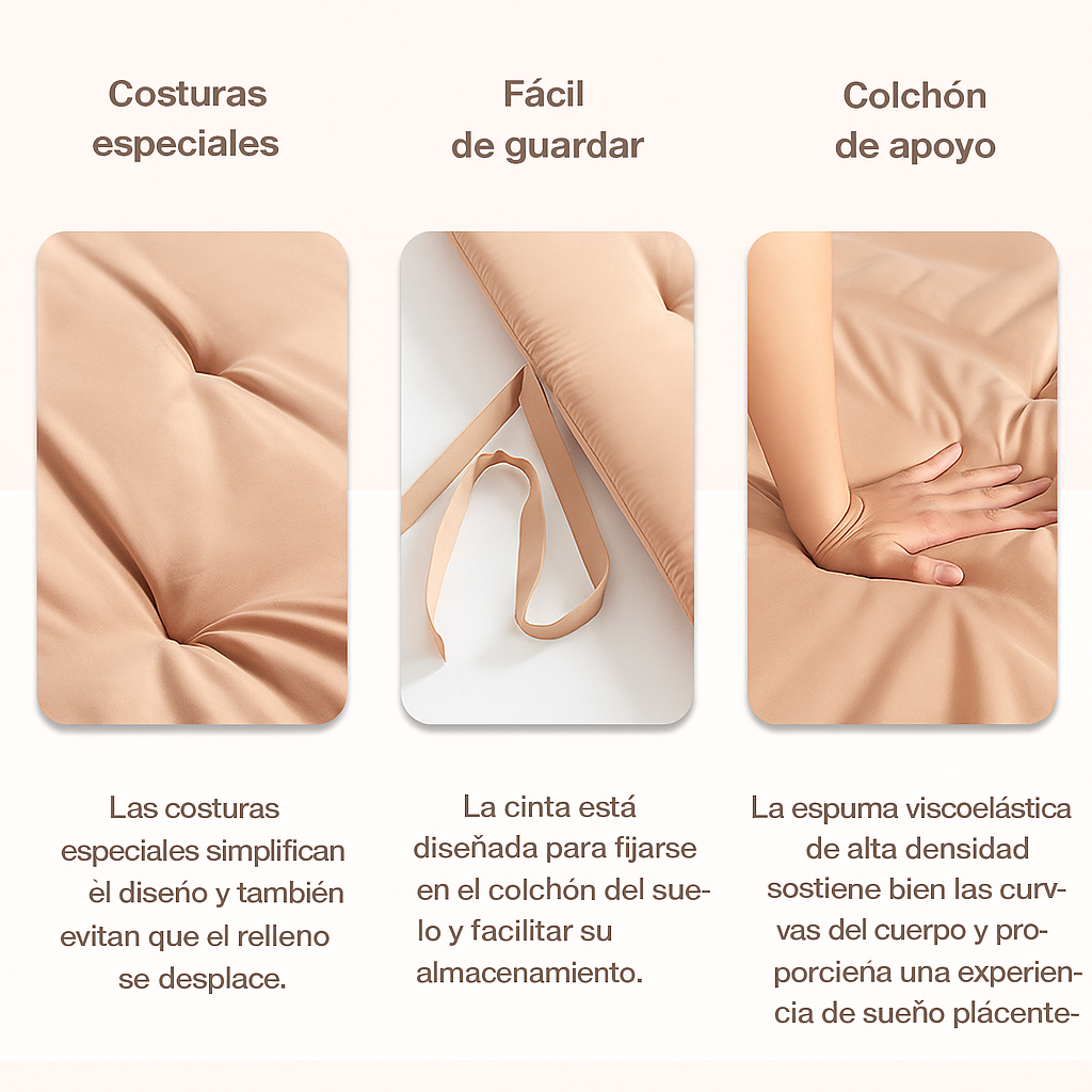 Ligero, plegable y suave: cómodo como un sofá cama, pero sin desorden, colchoneta plegable: