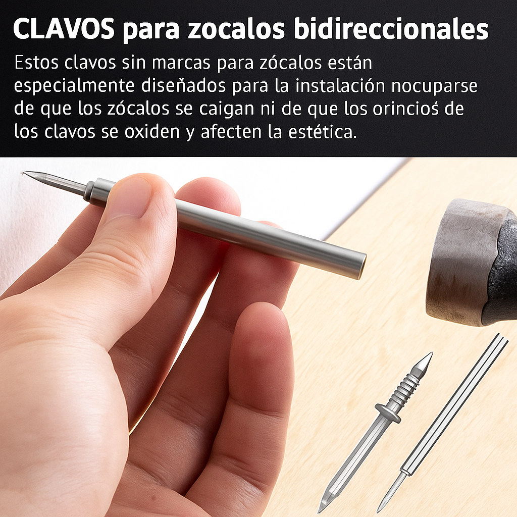 Instalaciones invisibles, sin marcas con el Kit de 50 clavos doble punta
