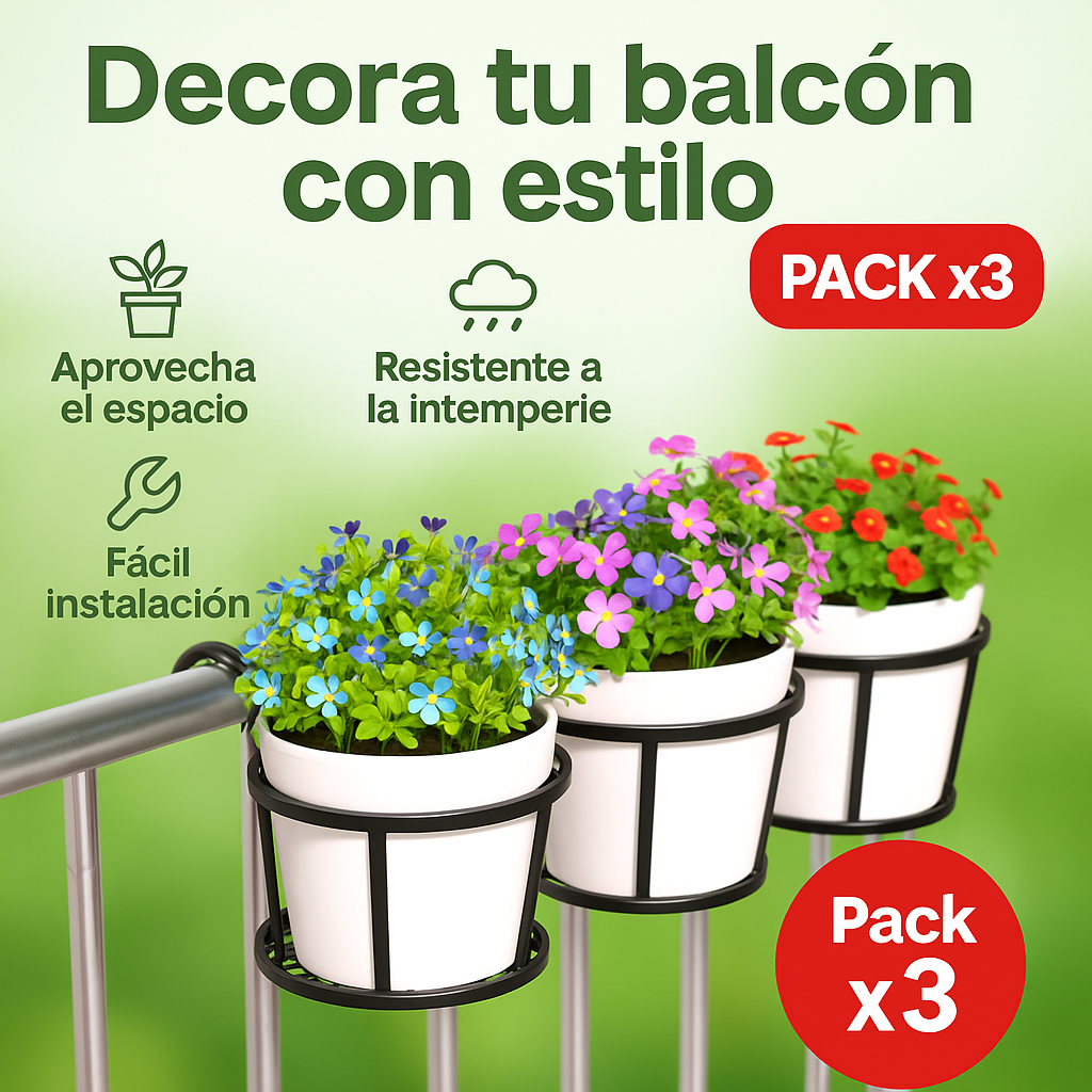 Cestas colgantes para macetas: Ahorra espacio y decora sin ocupar mesas ni repisas.