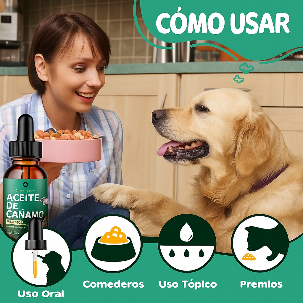 Desbloquea todo el potencial del bienestar de tu mascota con nuestro aceite de semilla de cáñamo, OMEGA 3,6 Y 9