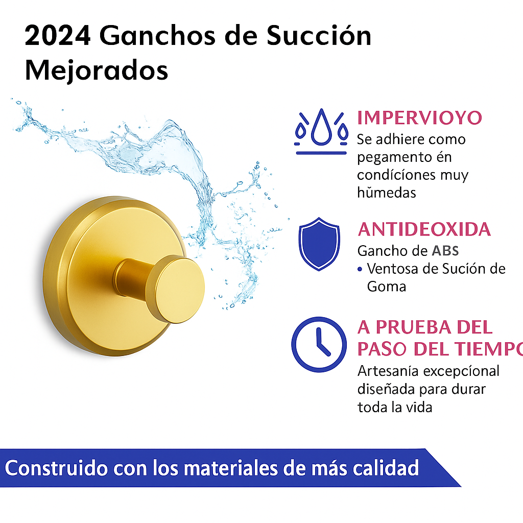 Kit x 3 Gancho Supremo de Succión: Sin Taladros, Estilo y Fuerza Profesional