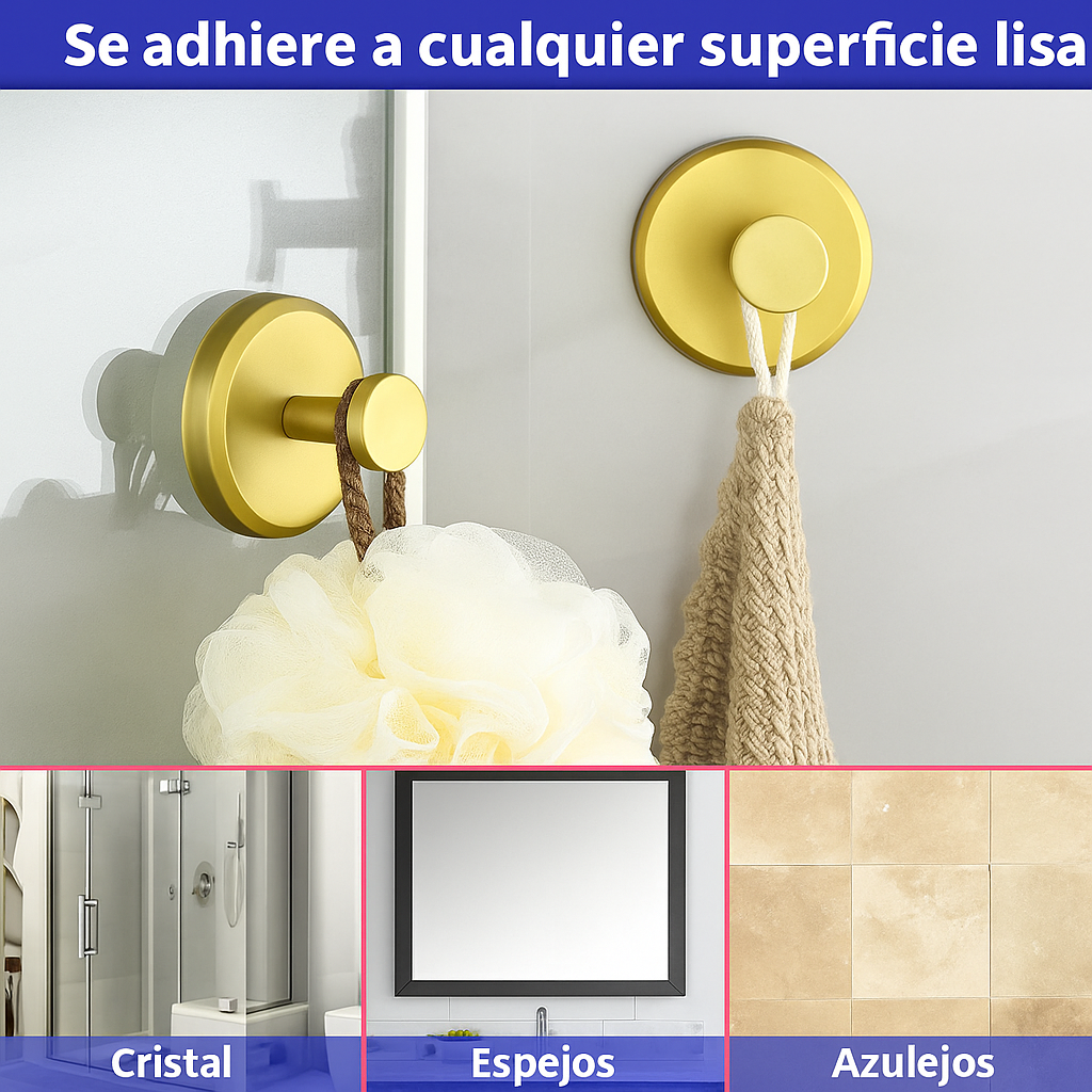 Kit x 3 Gancho Supremo de Succión: Sin Taladros, Estilo y Fuerza Profesional