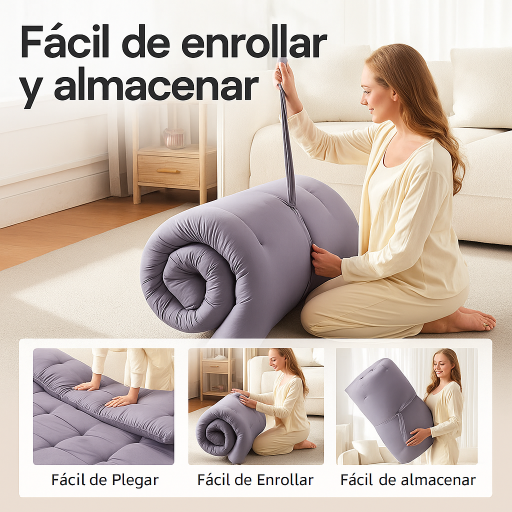 Ligero, plegable y suave: cómodo como un sofá cama, pero sin desorden, colchoneta plegable: