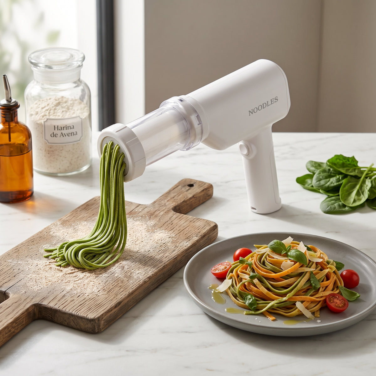 FideoColor™ – Máquina para Hacer Fideos de Verduras Caseros