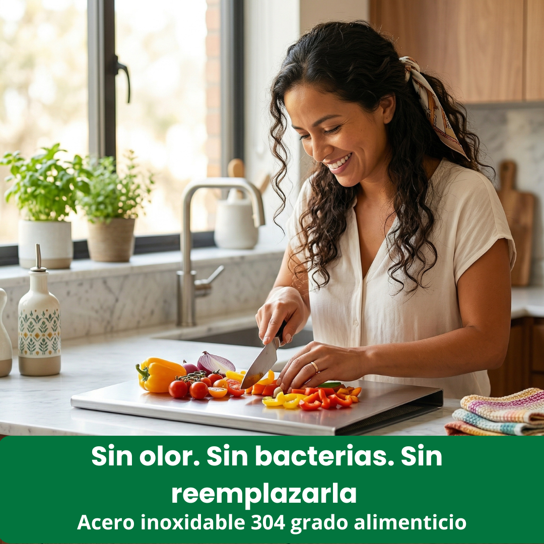 Inox Pro® : La tabla de cortar que no se pudre, no huele, no mancha y dura toda la vida!!