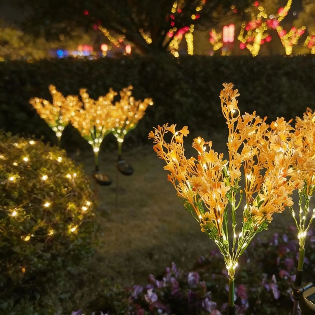 Luces Solares de Jardín Set X3 unidades: Flores que se Encienden Solas al Anochecer