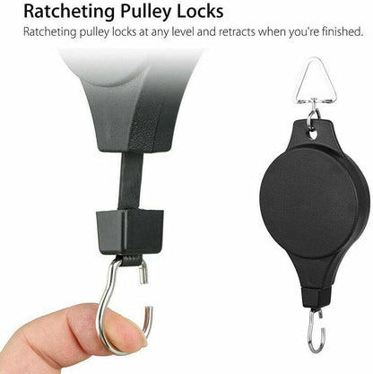 🌳Juego de poleas para plantas, macetas, cestas de jardín y comederos para pájaros, Set x 2