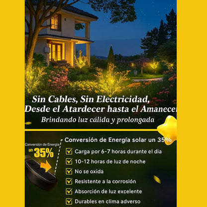 Luces Solares de Jardín Set X3 unidades: Flores que se Encienden Solas al Anochecer