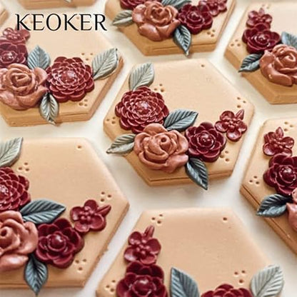 Moldes en silicona X4: Inspira tu creatividad con formas florales detalladas