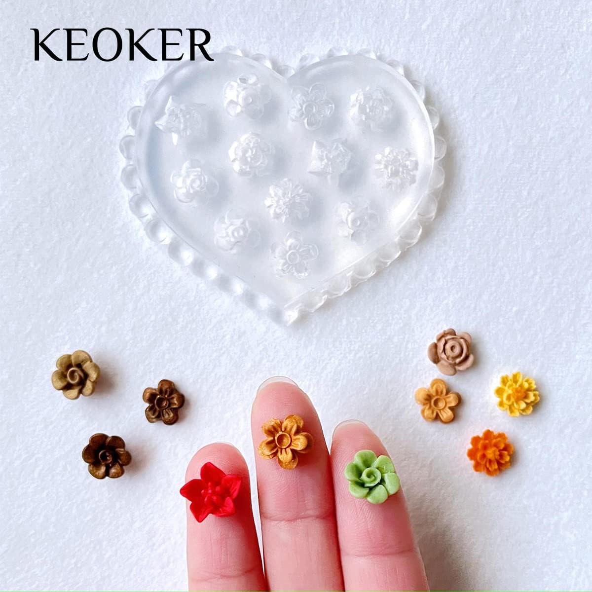 Moldes en silicona X4: Inspira tu creatividad con formas florales detalladas