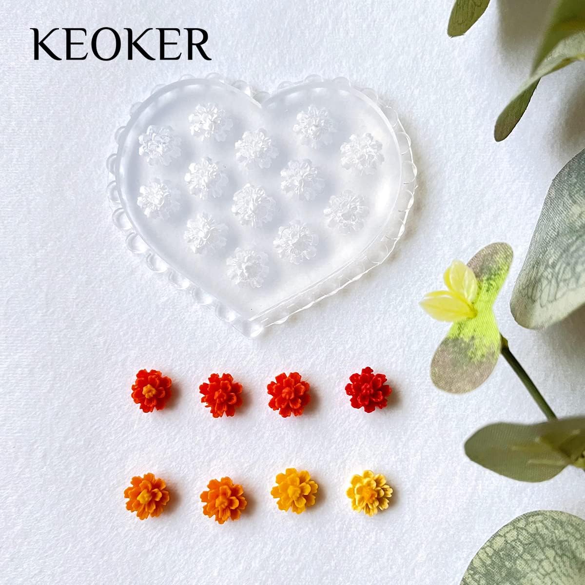 Moldes en silicona X4: Inspira tu creatividad con formas florales detalladas