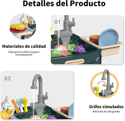 El Fregadero Interactivo con Sistema de Agua Real