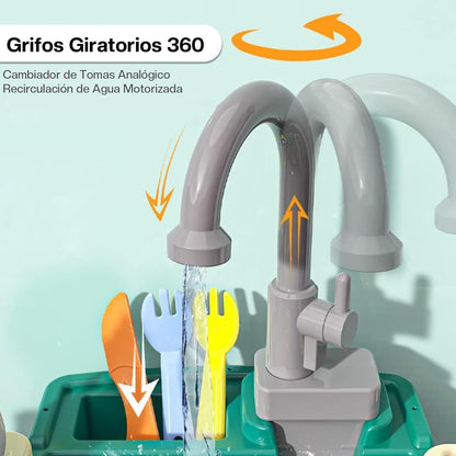 El Fregadero Interactivo con Sistema de Agua Real