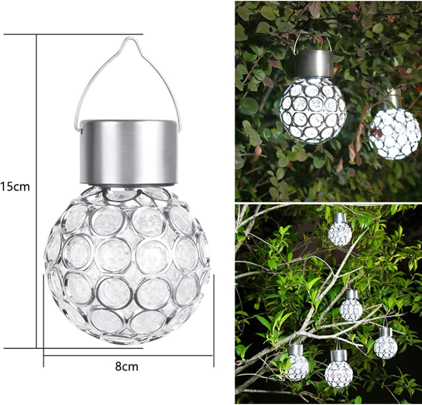 Bola de Cristal con luz solar que Ilumina tus Noches con 7 Colores ¡Sin Cables!