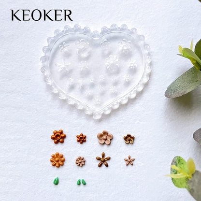 Moldes en silicona X4: Inspira tu creatividad con formas florales detalladas