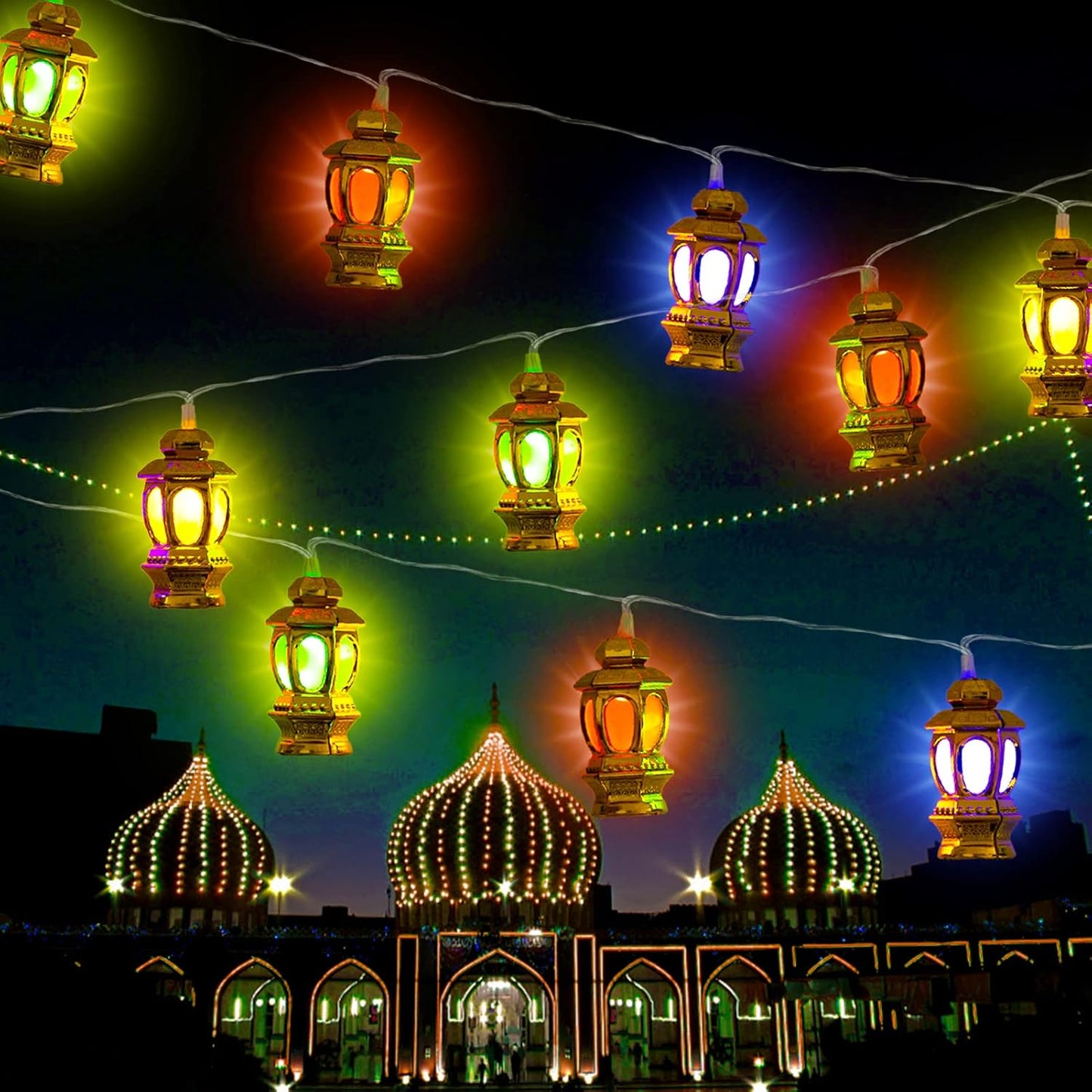🤩 Imagina lo hermosa que será tu decoración de Navidad con ésta instalación de faroles hermosa y colorida!! Instalación x 5 metros