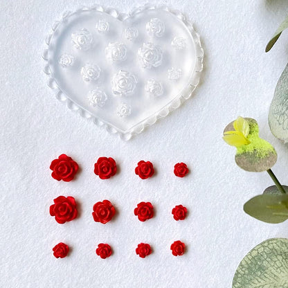 Kit de Moldes de Silicona X4  para Mini Flores – Porcelanicrón, Resina y Fondant