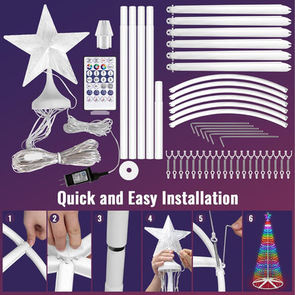 La decoración navideña más innovadora del año llegó a Colombia, con el árbol navideño LED plegable