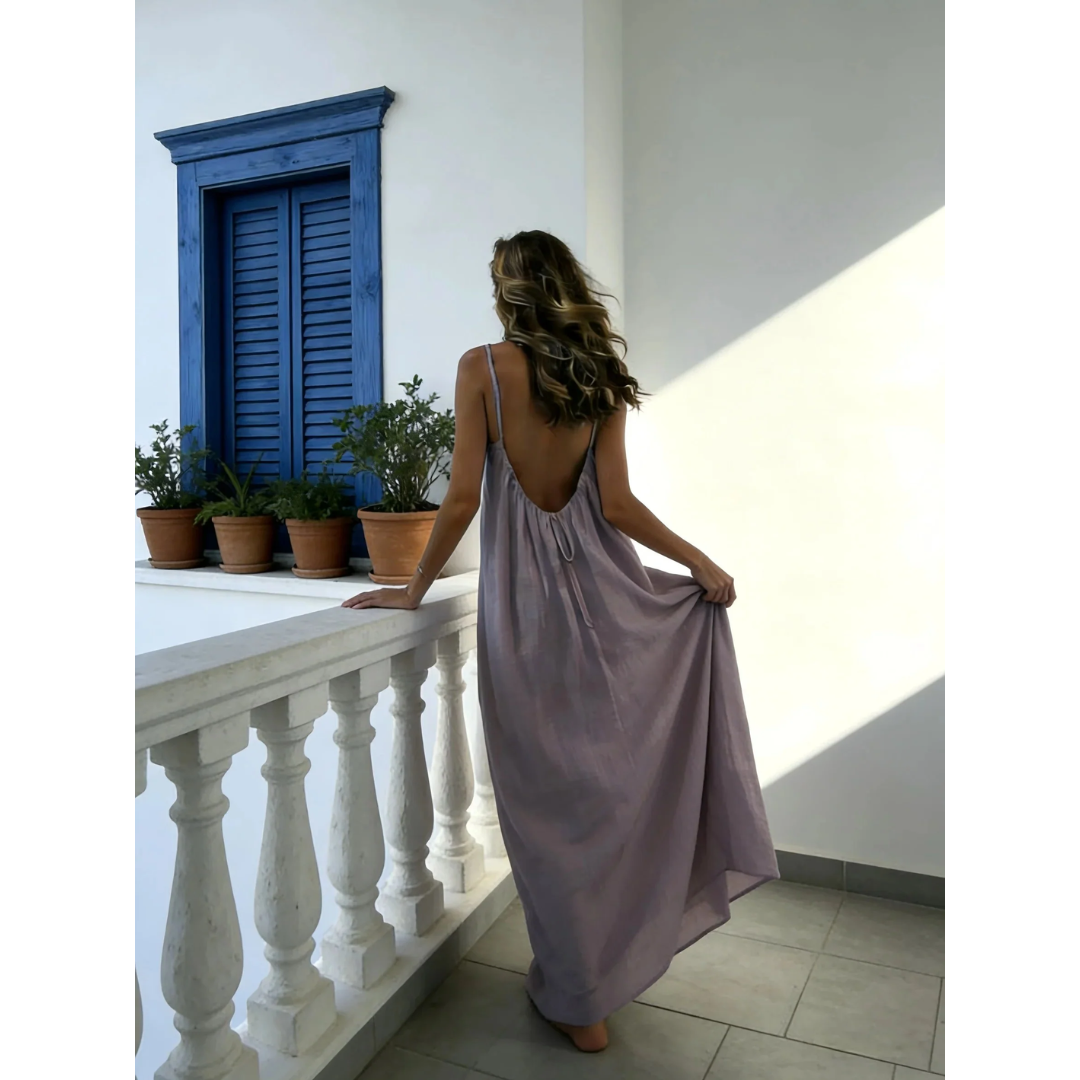 ✨ Siéntete irresistible: elegante vestido lencero sin espalda para momentos románticos