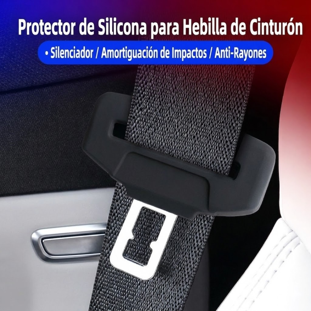 Cubre-Hebillas Premium de Silicona para Cinturón de Seguridad Set x2