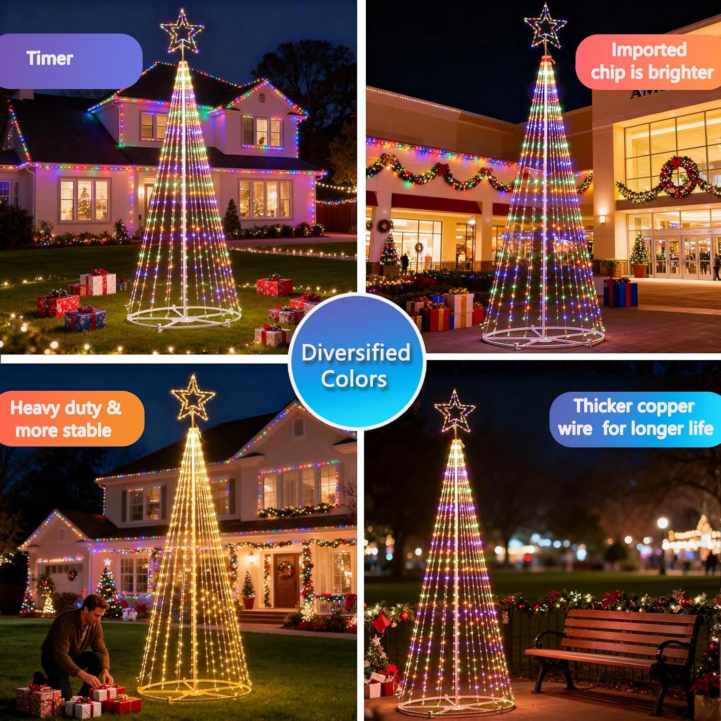 La decoración navideña más innovadora del año llegó a Colombia, con el árbol navideño LED plegable