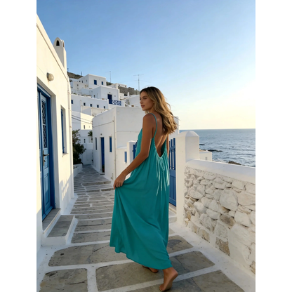 ✨ Siéntete irresistible: elegante vestido lencero sin espalda para momentos románticos