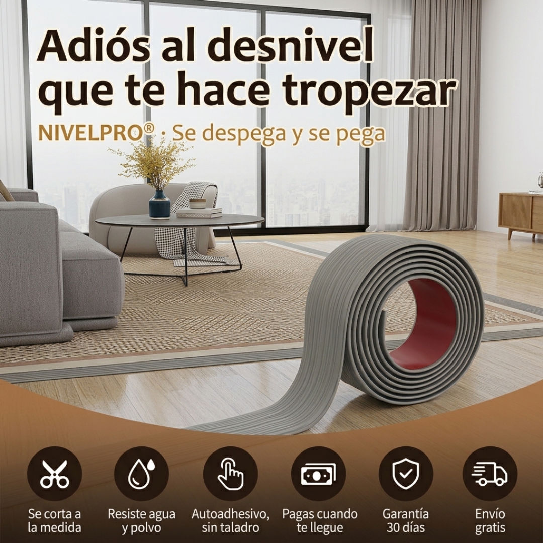 Ese desnivel se soluciona sin maestro, se soluciona con la cinta NivelPro®