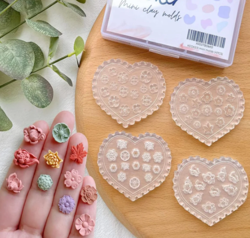 Kit moldes mini flores x4