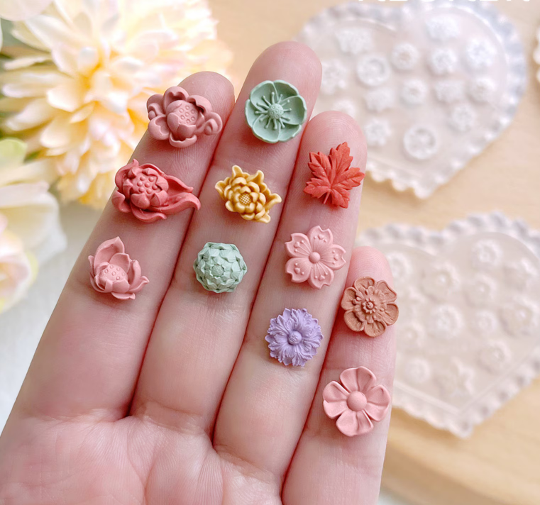 Kit moldes mini flores x4