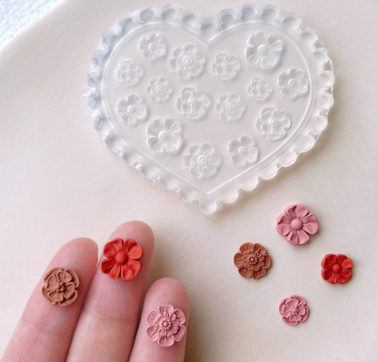 Kit moldes mini flores x4