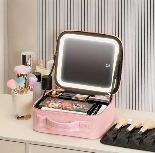 Más orden, mejor luz, maquillaje impecable: El organizador 3-en-1 que transforma tu forma de maquillarte.