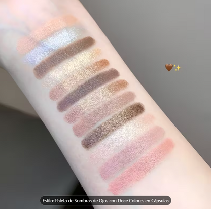 El set de maquillaje más viral y aesthetic que vas a ver este año. 24 piezas de lujo en un solo set: 12 mini labiales + 12 sombras tono tierra