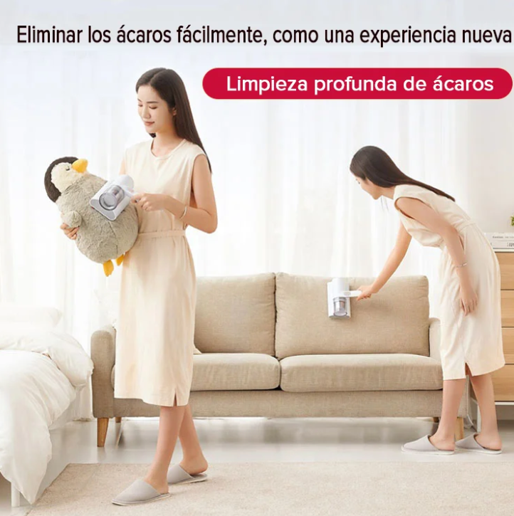 Limpieza profunda de polvo y ácaros: Sin químicos y desinfección al 99.9%