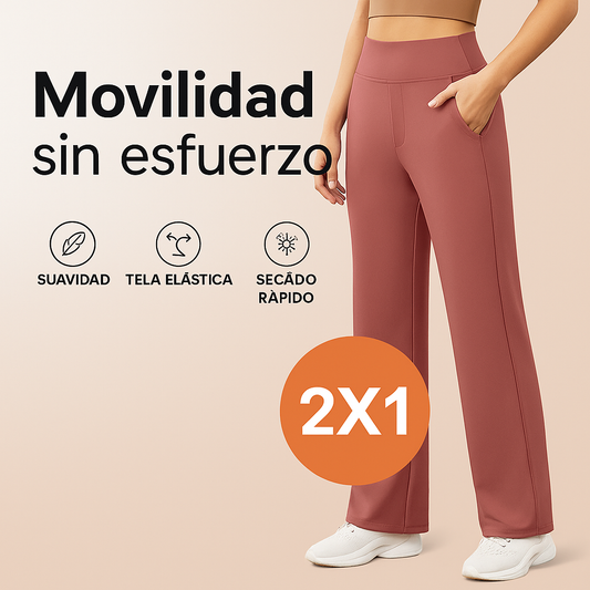 ¡Oferta de verano 2 x1! Pantalones de yoga informales de cintura alta y holgados.