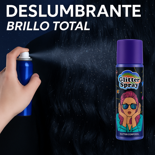 Spray de brillo corporal de larga duración y brillo.