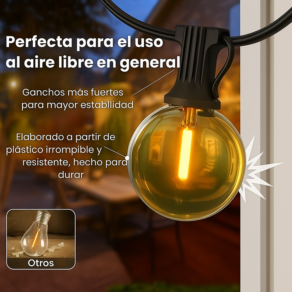 Guirnalda de bombillos solar x 15 metros