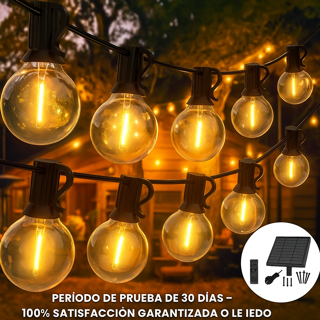 Guirnalda de bombillos solar x 15 metros
